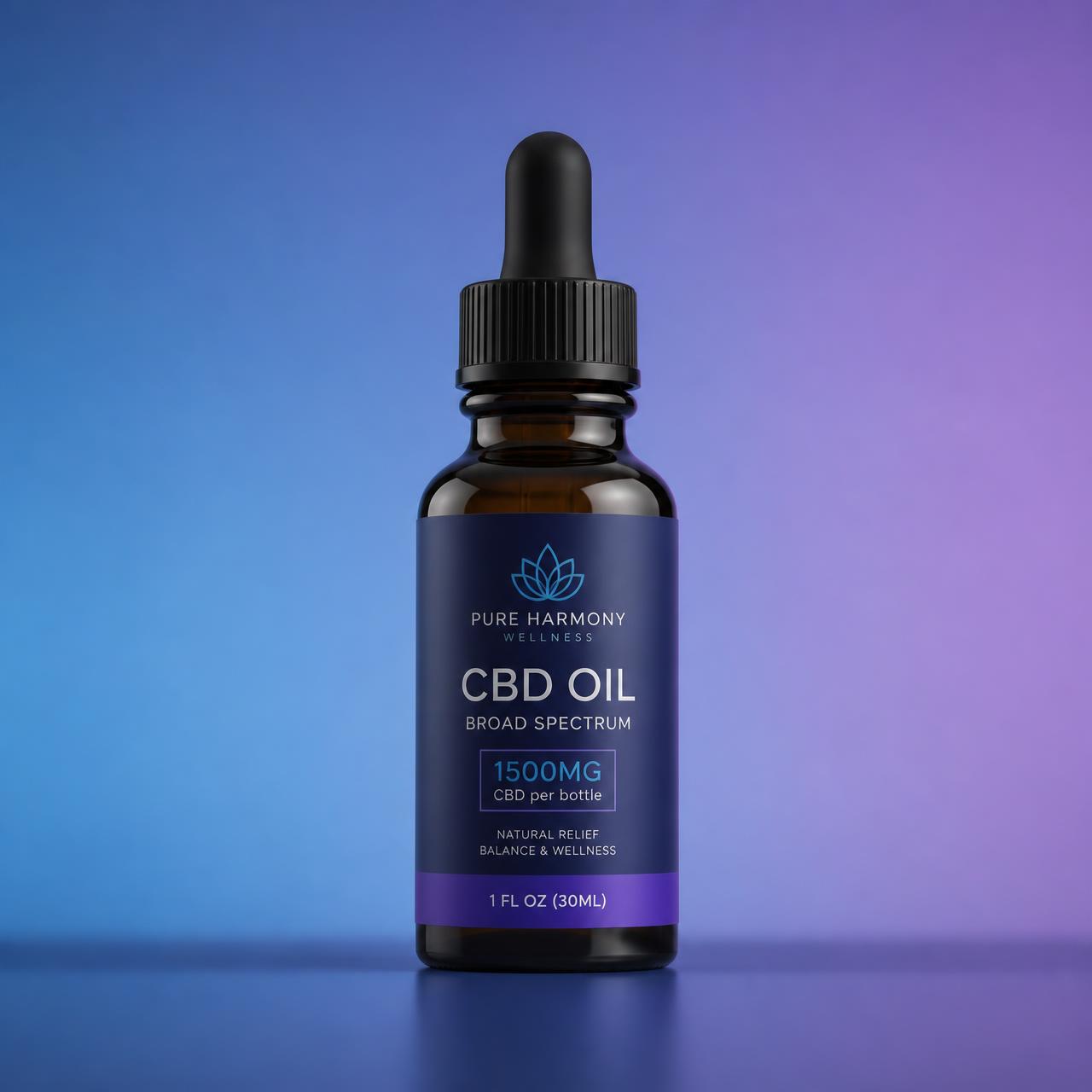 Velunis CBD broad spectrum oil dropper bottle